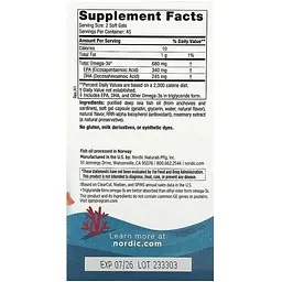 Риб'ячий жир для підлітків Nordic Naturals Ultimate Omega Junior 680 мг 90 гелевих капсул - мініатюра 3