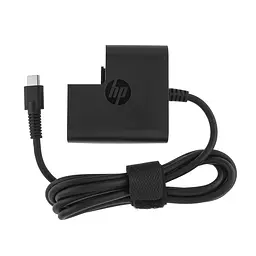 Блок живлення для ноутбука HP USB-C 45W (15V/3A, 12V/3A, 5V/2A), USB3.1/Type-C/USB-C, квадратний, black (з мережним кабелем!)
