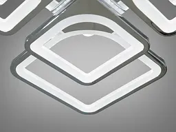 Стельова LED-люстра Diasha 8060/4+4HR 110W, Ø60×14 см, 3 кольори світла, диммер, пульт - мініатюра 4