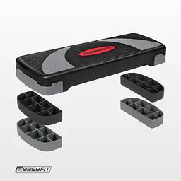 Степ-платформа EasyFit Step-B 3-ступінчаста чорно-сіра  - мініатюра 3