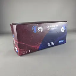 Рукавички одноразові гумові сині MAXI GRIP, розмір L, 50 шт, неопудрені, для огляду, клінінгу та сервісу