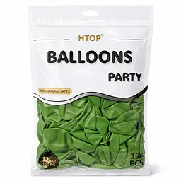 Надувні повітряні кулі HTOP 100 шт Party Balloons 30 см Товари для оформлення Дня народження Святкова атрибутика Темно Зелений - мініатюра 2