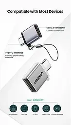 Адаптер перехідник Ugreen US270 OTG Type-C USB 3.0 (50283) сріблястий - мініатюра 2