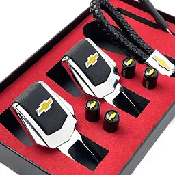 Подарунковий набір №1 для Chevrolet (заглушки ременя, ковпачки на ніпель, брелок) - мініатюра 2