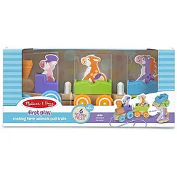 Потяг з тваринами Melissa & Doug дерев'яний (MD14608) - мініатюра 4
