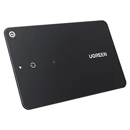 Bluetooth-трекер-картка UGREEN FineTrack CM817 Slim AirTag Apple Find My iPhone/iPad iOS/iPadOS 14.5+ Android не підтримується MacBook macOS 12.5+ лише перегляд без сполучення місцезнаходження не в реальному часі звук лише поблизу сповіщення про залишену річ IP68 до 12 місяців роботи (теоретично) спільний доступ до 5 користувачів з iOS 17+ магнітне заряджання кабель USB-A ↔ магнітний 2-контактний 60 см у комплекті чорний (45298)