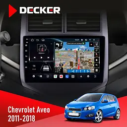 Штатна магнітола Chevrolet Aveo 2011-2018 Decker D9-011 4x64, DSP, 4G, 360 Decker (НФ-00005531)