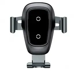 Автотримач для телефону з бездротовою зарядкою Baseus Metal Gravity Car Mount (WXYL-B0A) - мініатюра 4