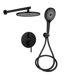Душова система універсальна Qtap Scorpio Black Matt прихованого монтажу QTSCO113BLM45897 - мініатюра 1