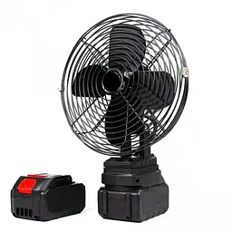 Акумуляторний вентилятор Lithium Electric Fan 48V чорний - мініатюра 5