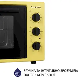 Електрична піч Minola Foet 3714 UA жовта - мініатюра 3