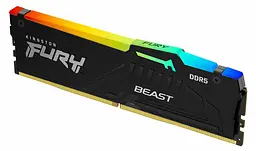 Модуль пам'яті Kingston Fury DDR5 16GB 5600MHz Beast RGB Black (KF556C40BBA-16) - мініатюра 2