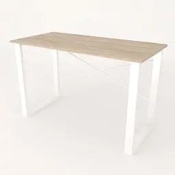 Письмовий стіл Ferrum-decor Драйв 750x1400x700 Білий метал ДСП Дуб Сонома 16 мм (FRD-103209) - мініатюра 3