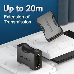 Перехідник HDMI F to HDMI F black Vention (AIRB0) - мініатюра 2