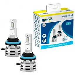 LED лампи автомобільні Narva H11 радіатор кулер 8000Lm 24W / 6500K / IP67 / 8-48V 2 шт (180483000)