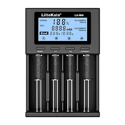 Розумний зарядний пристрій для акумуляторів LiitoKala Lii-M4 АА, ААА, 18650, 21700, 26650 Li-ion, Ni-MH, Ni-Cd (19412)