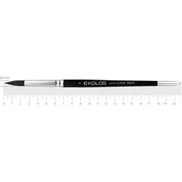 Пензель білка кругла Classic 3049R № 8 коротка ручка Kolos