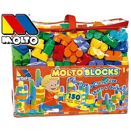 Конструктор з великими деталями в боксі Molto Blocks 150 шт. червоний (12464) - мініатюра 2