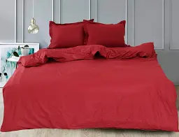 Комплект постільної білизни TAG Tekstil Bordo Двоспальний