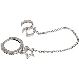 Срібна сережка-каффа на хелікс. 4995