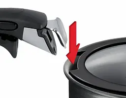 Tefal Набір скляних кришок Ingenio 16 см 18 см 20 см скло пластик чорний - мініатюра 2