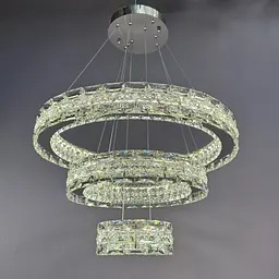 Люстра кільця Linisoln 7896-60*40*20 метал, кришталь LED 80 Вт 120-50 см - мініатюра 5