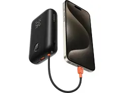 Зовнішній акумулятор (Power Bank) VEGER Ultra Mini Built-In 2 cables 30000mAh (VG-W3018) - мініатюра 2