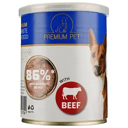 Паштет для дорослих собак Premium Pet з яловичиною 360 г - мініатюра 2
