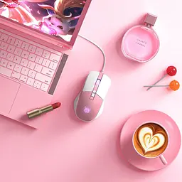 Комп'ютерна мишка Onikuma ігрова C16 з RGB підсвіткою 7200 DPI 8 кнопок дротова для ПК і ноутбука рожева - мініатюра 7