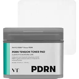 Тонер-пади з PDRN для пружності та глибокого зволоження шкіри 60 шт VT Cosmetics PDRN Tension Toner Pad