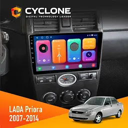 Штатна магнітола Lada Priora Black 2007-2014 Cyclone C9-001 2x32 CPL Cyclone (НФ-00008868)