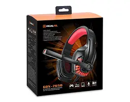 Ігрові навушники Real-El GDX-7650 Black/Red з мікрофоном - мініатюра 5