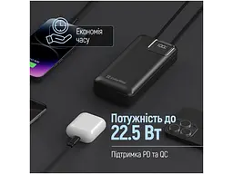 Зовнішній акумулятор (Power Bank) ColorWay 20000mAh Optimal Power Black (CW-PB200LPB5BK-PDD) - мініатюра 7