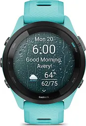 Смарт-годинник Garmin Forerunner 265 Black Bezel with Aqua Case and Aqua/Black Silicone Band (010-02810-12) - мініатюра 6