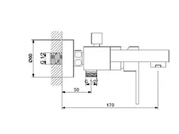 Змішувач для ванни NEWARC Cubic 871511N - мініатюра 6