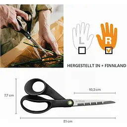 Ножиці садові Fiskars зубчасті 21 см (1074544) - мініатюра 3