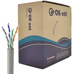 Кабель мережевий OK-Net UTP 305м Cat.6 4х2х0,54 Indoor (КПВ-ВП (250) 4х2х0,54)