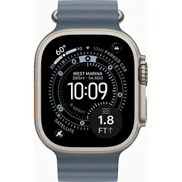 Смарт-годинник Apple Watch Ultra 3 GPS + Cellular 49mm Natural Titanium Case with Anchor Blue Ocean Band (MEWH4QP/A) - мініатюра 5
