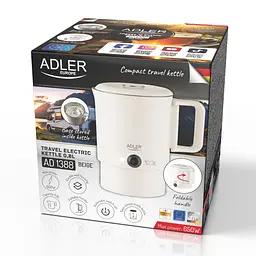 Електрочайник складаний Adler AD 1388 beige 0.8 л - мініатюра 10
