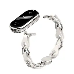 Ремінець до фітнес браслета Armorstandart Chain Wristband для Xiaomi Smart Band 10/9/8 Silver (ARM86889) - мініатюра 2