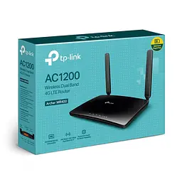 Точка доступу з функцією маршрутизації, мережеве обладнання 1200MBPS 10/100M 4P DUAL BAND ARCHER MR400 TP-LINK - мініатюра 4