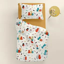 Дитяча постільна білизна Cosas COLOR CATS 110х140см (ColorCats_16Mustard_140) - мініатюра 2
