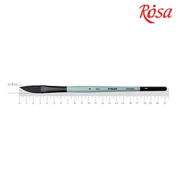 Пензель синтетика саблевидна плоска даггер Stream 143 № 8 коротка ручка ROSA (4823098517344)