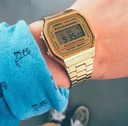 Сталеві наручний годинник унісекс Casio оригінал Японія Collection A168WG-9EF зі сталевим браслетом - мініатюра 3
