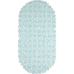 Килимок для ванної Eco Fabric Камінці 66х34 см прозоро-блакитний (6634-003)