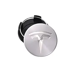 Ковпак колеса Tesla срібний сірий 56 мм алюміній 1 шт OEM 600587900A (ковпачок, заглушка диска)