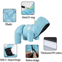 Комбінезон для собак та котів EcoToys Sky Blue XXL блакитний A: 38 см B: 47 см C: 37 см 6991 - мініатюра 2