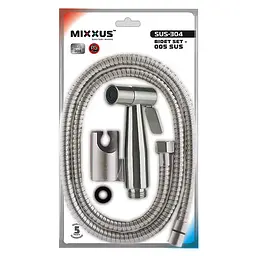 Гігієнічний гарнітур Mixxus Bidet SET-005 SUS MI5986, Нержавіюча сталь