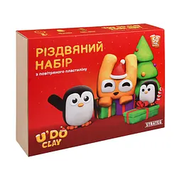Набір для творчості ліплення Strateg U'DO Clay: Різдвяний набір (31067)