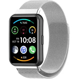 Ремінець DK для Huawei Watch Fit 2 Metal Milanese Loop Magnetic (silver) - мініатюра 2